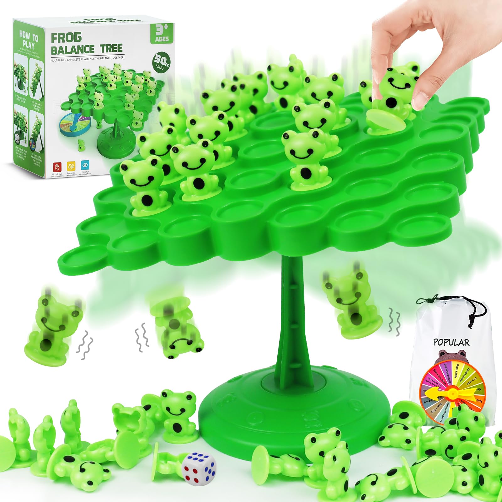 Amazon.com: kykake Frog Balance Game Toys,Balance Game Tree Two